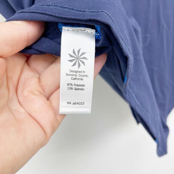 Athleta Tank Top Womens Small Blue Stretch Scoop Neck Sleeveless Racerback - Picture 6 of 7